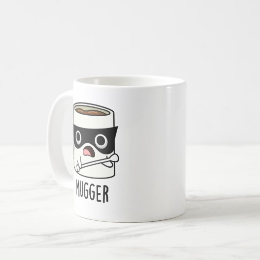 Mugger Grappige Mok Grappen  (Voorkant links)