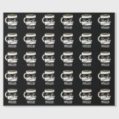 Mugger Grappige Mok Puns Donker BG Cadeaupapier (Vlak)