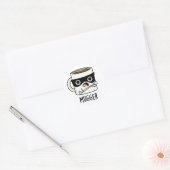 Mugger Grappige Mok Woorden  Ronde Sticker (Envelop)