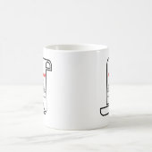 Muggezifte rollen papier als rekenplichtige koffiemok (Center)