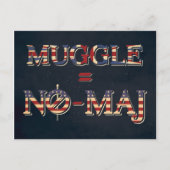 MUGGLE™ = NO-MAJ™ BRIEFKAART (Voorkant)