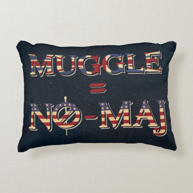 MUGGLE™ = NO-MAJ™ DECORATIEF KUSSEN (Voorkant)