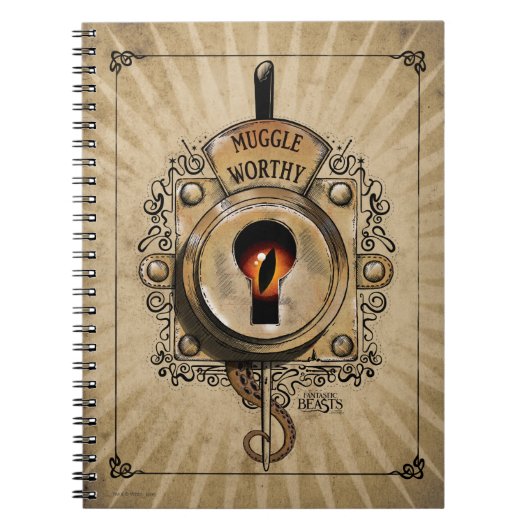 MUGGLE WORTHY™ Lock Notitieboek (Voorkant)