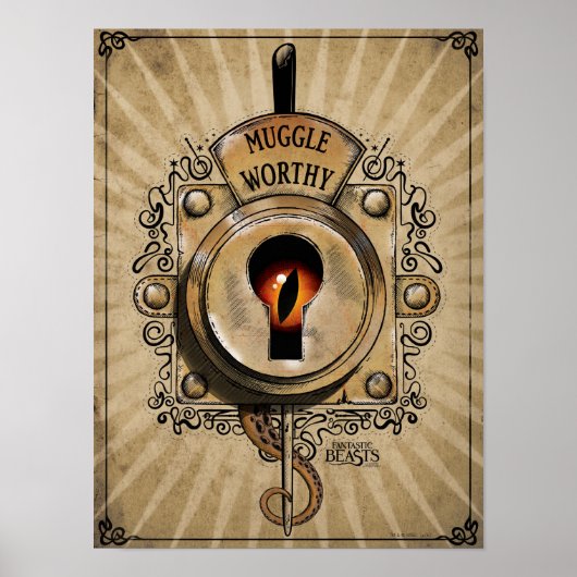 MUGGLE WORTHY™ Lock Poster (Voorkant)