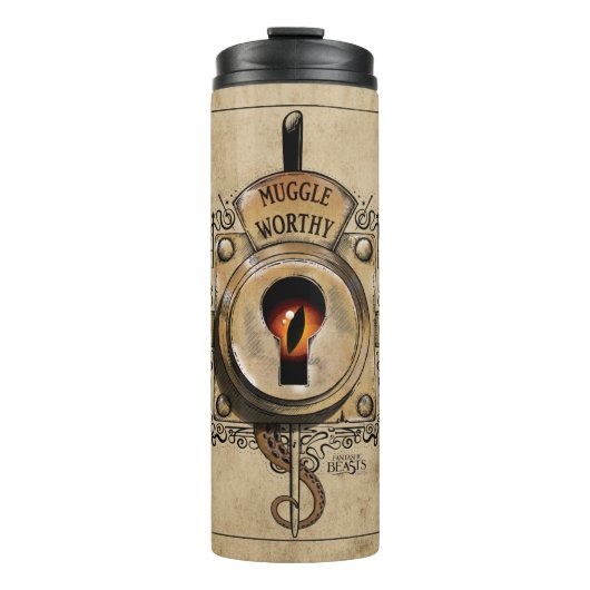 MUGGLE WORTHY™ Lock Thermosbeker (Voorkant)