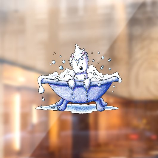 Muggles Westie Hondenbad Kunst Ramensticker Raamsticker (Vel 2)