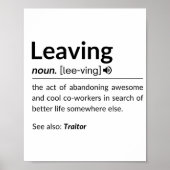 Muggrappige medewerker die de mok van koffie verla poster (Voorkant)