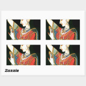 Mughal art rechthoekige sticker (Vel)