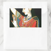 Mughal art rechthoekige sticker (Tas)