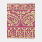 Mughal art werkt. Indiaans traditioneel antiek gou Fleece Deken (Voorkant)