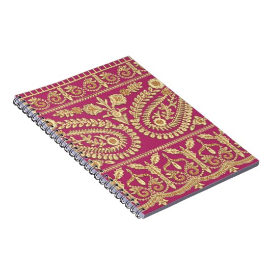 Mughal art werkt. Indiaans traditioneel antiek gou Notitieboek (Rechterzijde)