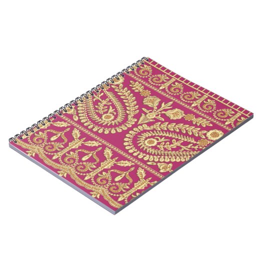 Mughal art werkt. Indiaans traditioneel antiek gou Notitieboek (Linkerzijde)