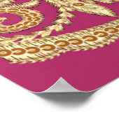 Mughal art werkt. Indiaans traditioneel antiek gou Poster (Hoek)