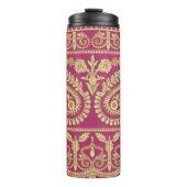 Mughal art werkt. Indiaans traditioneel antiek gou Thermosbeker (Voorkant)