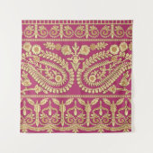 Mughal art werkt. Indiaans traditioneel antiek gou Wandkleed (Voorkant)