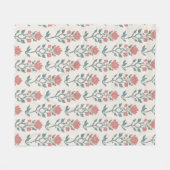Mughal Bloem Butta Fleece Deken (Voorkant (Horizontaal))