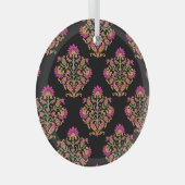 Mughal bloemenpaisley, naadloos ontwerp. glas ornament (Voorkant Rechts)