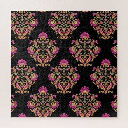 Mughal bloemenpaisley, naadloos ontwerp. legpuzzel (Verticaal)