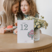 Mughal Bloemrijke Trouwtafel Nummerkaart – Elegant Kaart