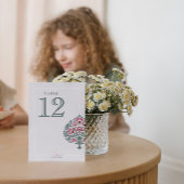 Mughal Bloemrijke Trouwtafel Nummerkaart – Elegant Kaart