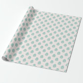 Mughal Bloom Dot in Teal and Flamingo Cadeaupapier (Uitgerold)