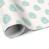Mughal Bloom Dot in Teal and Flamingo Cadeaupapier (Rol Hoek)