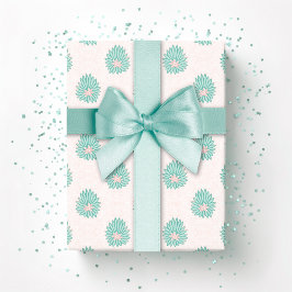 Mughal Bloom Dot in Teal and Flamingo Cadeaupapier