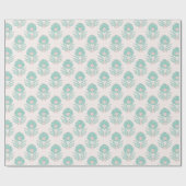 Mughal Bloom in Teal and Flamingo Cadeaupapier (Vlak)