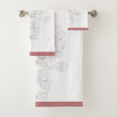 Mughal Design on a Bathroom Towel Set Bad Handdoek (Insitu)