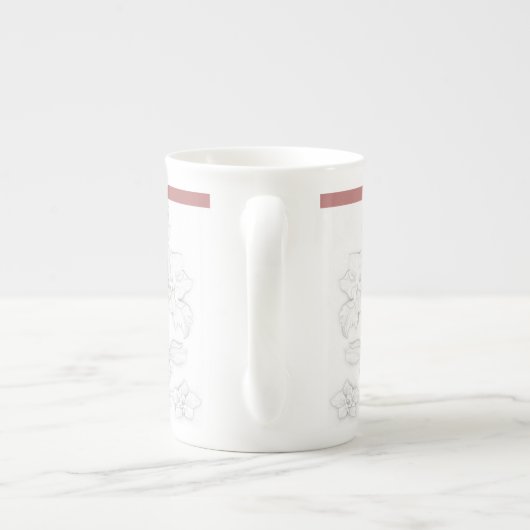 Mughal Design on a Bone China Mug Porselein Kop (Achterkant)