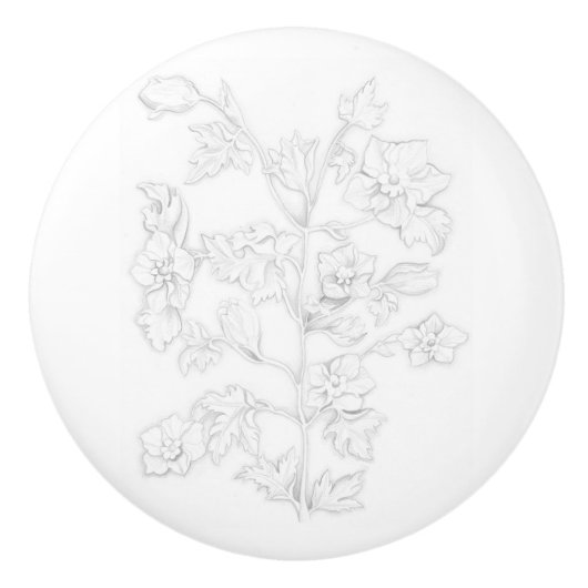 Mughal Design on a Ceramic Knob Keramische Knop (Voorkant)