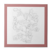 Mughal Design on a Ceramic Tile (R) Tegeltje (Voorkant)