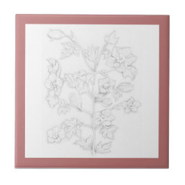 Mughal Design on a Ceramic Tile (R) Tegeltje