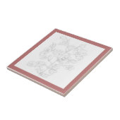 Mughal Design on a Ceramic Tile (R) Tegeltje (Zijkant)