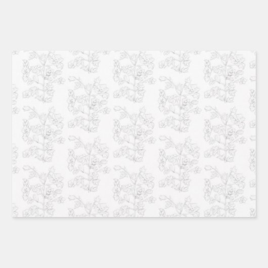 Mughal Design on a Wrapping Paper Set of 3 (Voorkant)