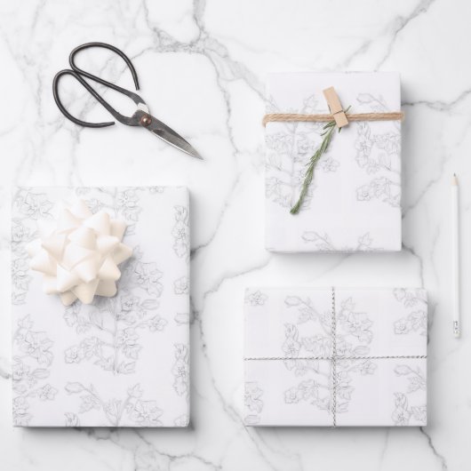 Mughal Design on a Wrapping Paper Set of 3 (Voorkant)