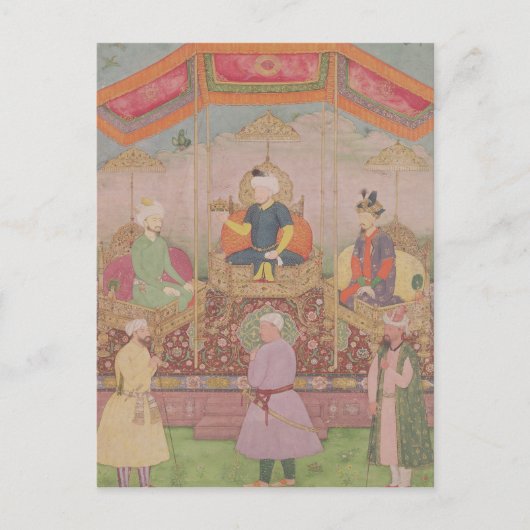 Mughal Emperor Babur en zijn zoon Humayan Briefkaart (Voorkant)