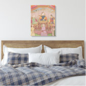 Mughal Emperor Babur en zijn zoon Humayan Canvas Afdruk (Insitu (Slaapkamer))