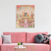 Mughal Emperor Babur en zijn zoon Humayan Canvas Afdruk (Insitu (Woonkamer))