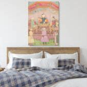 Mughal Emperor Babur en zijn zoon Humayan Canvas Afdruk (Insitu (Slaapkamer))