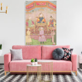Mughal Emperor Babur en zijn zoon Humayan Canvas Afdruk (Insitu (Woonkamer))