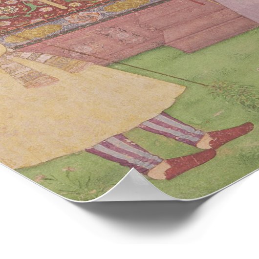 Mughal Emperor Babur en zijn zoon Humayan Poster (Hoek)