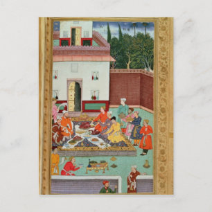 Mughal Emperor die in een Courtyard verdwijnt Briefkaart