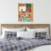 Mughal Emperor die in een Courtyard verdwijnt Canvas Afdruk (Insitu (Slaapkamer))