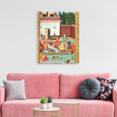 Mughal Emperor die in een Courtyard verdwijnt Canvas Afdruk (Insitu (Woonkamer))