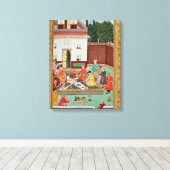 Mughal Emperor die in een Courtyard verdwijnt Canvas Afdruk (Insitu (Houten vloer))