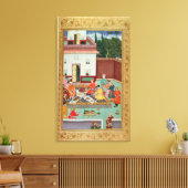 Mughal Emperor die in een Courtyard verdwijnt Canvas Afdruk (Insitu (Woonkamer))