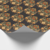 Mughal Fantasy: Retro Bloemenweelde Cadeaupapier (Hoek)