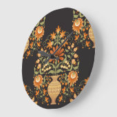Mughal Fantasy: Retro Bloemenweelde Grote Klok (Hoek)