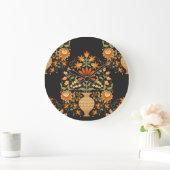 Mughal Fantasy: Retro Bloemenweelde Grote Klok (Huis)